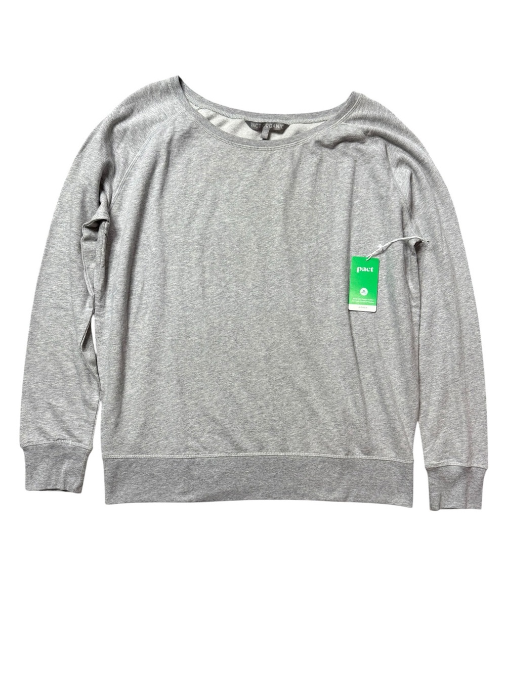Pact NEW Organic Cotton Featherweight Slouchy Sweatshirt size XL NWT
